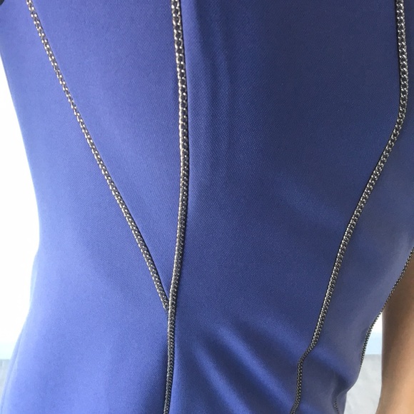 Blue Chain detail dress Rebecca Taylor 8 - Picture 5 of 8
